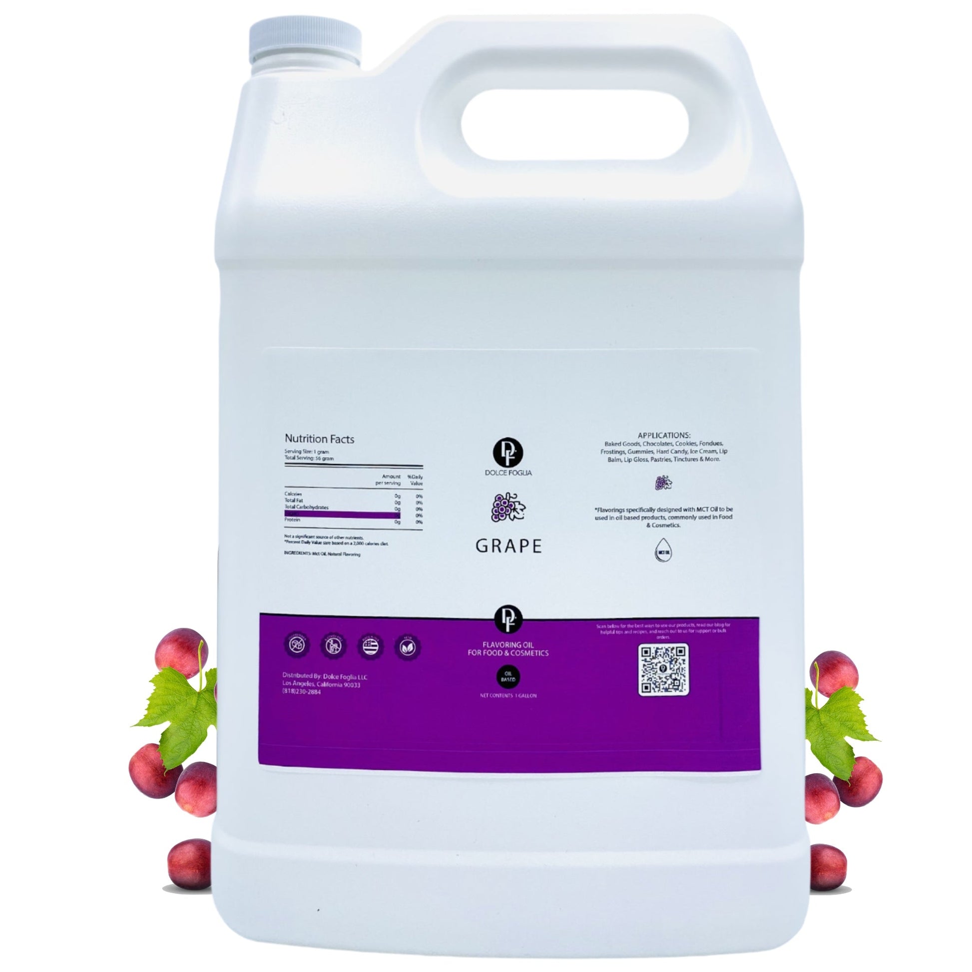 Dolce Foglia Grape Flavoring Oils - 8 Oz. Multipurpose